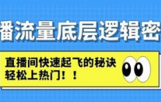 [阿里云盘+夸克网盘]直播流量底层逻辑密码：直播间快速起飞的秘诀，轻松上热门