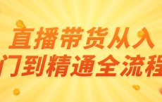 直播带货从入门到精通全流程[免费在线观看][免费下载][网盘资源][知识教程]